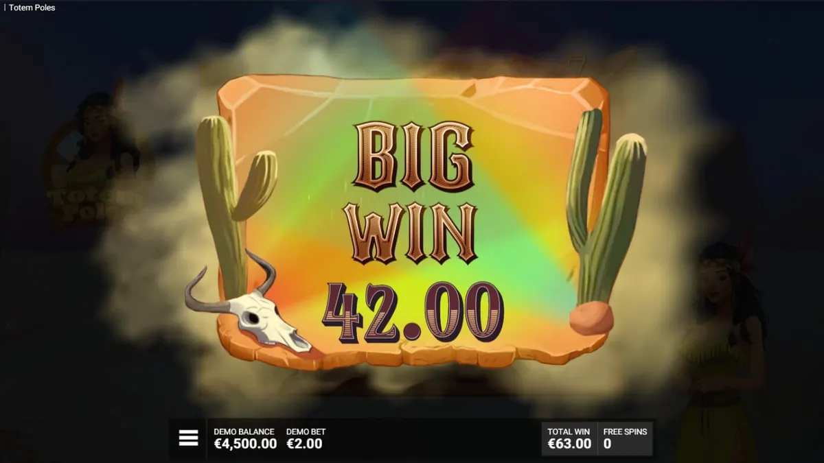 Totem Poles slot machine interface