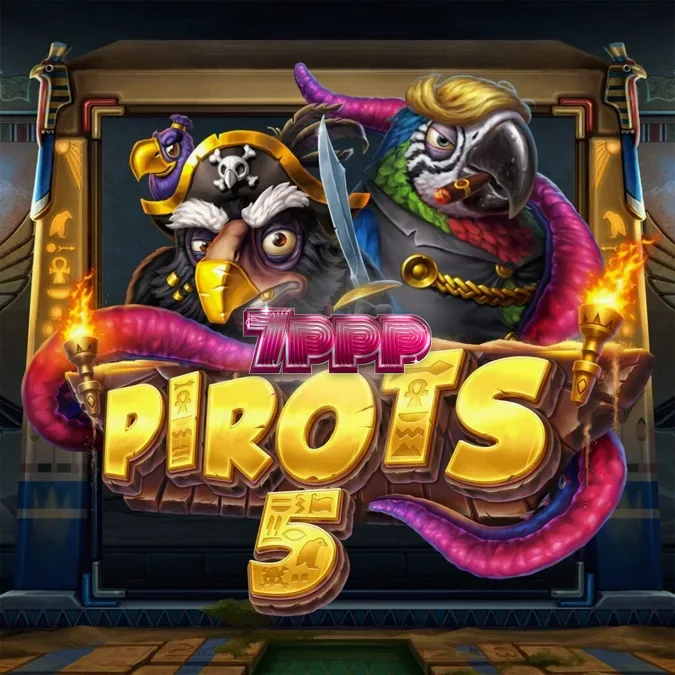 Visual vibrante e dinâmico do slot Pirots 5 com pássaros piratas e gemas coloridas